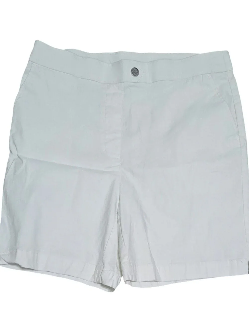 Rafaella White Bermuda Shorts Soft Wide Band Stretch Comfort Outdoors Cozy - Picture 7 of 9